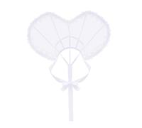 DUNHAO COS Heart Shaped Victorian Standing Up Collar Queen Elizabeth Costume Collar Tudor Queen Dress Accessories-White