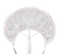 DUNHAO COS Queen Elizabeth Costume Collar Gothic Lace Stand Up Collar Tudor Queen Collar Cosplay Accessories-White