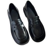 DUNHAO COS Women JK Uniform Dress Shoes Slip on Loafer Shoes Anime Cosplay Accessory BL 1 US9/CH42