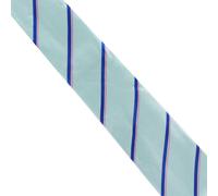 Dunhill Aqua Blue Silk Striped Tie - Aqua Blue, Royal Blue, White and Pink - One size