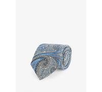 Dunhill Mens Dunhill Paisley-Print Silk Tie Royal Blue 1 Size