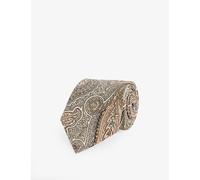Dunhill Mens Dunhill Paisley-Print Silk Tie Taupe 1 Size