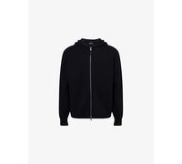 Dunhill Mens Dunhill Relaxed-Fit Patch-Pocket Cotton-And-Cashmere Knit Hoodie House Navy L