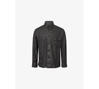 Dunhill Mens Dunhill Super 170S Glen-Check Wool and Cashmere-Blend Overshirt Mid Grey M