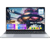 DUNHOO Laptop, 15.6 Inch Laptops Core M3-6Y30 Processor 8GB RAM 256GB SSD, 2026 Laptop Computer with 180°Opening, Win 11 Pro, FHD 1920*1080, Portable Office Lap Top for Business Student Light Gaming