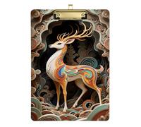 Dunhuang Divine Deer A4 Office Clip Boards Standard Hole Designed clipboards for Clip Board Teacher Size 9 x 12