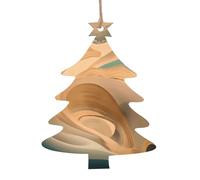 Dunhuang Mystery Patterned Wooden Ornaments, a Set of 6 Decorations, Suitable for Hanging on Christmas Trees and fireplaces.