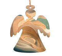 Dunhuang Mystery Wooden Angel Shape Decoration Fashion Design 2 PCS Suitable For Home Festival Decoration