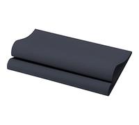 Duni 156935_(1) Dunisoft Lunch Napkins, 40 cm x 40 cm, Large, Black (Pack of 60)