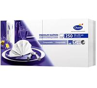 Duni 250 Large Premium Napkins (33cm 3ply), White
