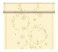 Duni Dunicel Tete A Tete Table Runner Star Shine Cream 40Cm X 24M