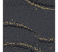 Duni Dunisoft Napkins Golden Stardust Black 40 X 40Cm 60 Pieces