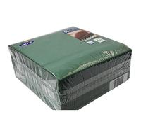 Duni Uni-Colour Dark Green Premium 4-ply Classic Napkins, 40 x 40cm, 1/4 Folded