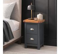 Core Products Dunkeld 2 Drawer Midnight Blue Petite Bedside Table - Wilko