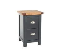 Dunkeld - 2 drawer petite bedside cabinet in midnight Blue with natural lacquer