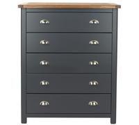 Dunkeld Chest - 5 Drawer - Blue