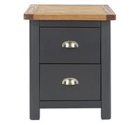 Dunkeld Midnight Blue & Antique Oak Chest Wardrobe Bedsides Bookcase and Stools