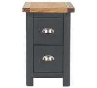 Dunkeld Midnight Blue & Antique Oak Chest Wardrobe Bedsides Bookcase and Stools