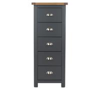 Dunkeld Tall Chest - 5 Drawer - Blue