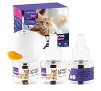DUNKHADEN Pheromone Diffuser Soothing for Cats Reduces Conflict Between Cats Effective Anxiety Relief for Cats and Calming for Cats 48ML 3 Refills