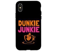 Dunkie Junkie love Funny Coffee Sayings caffeine addicted Case for iPhone X/XS