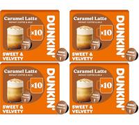 Dunkin' Dolce Gusto Capsules Caramel Latte - 10 Capsules (Pack of 4)