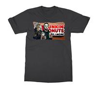 Dunkin Donuts Funny Halloween Jason Men's T-Shirt Black(Medium)