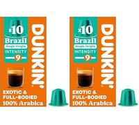 Dunkin' Nespresso Compatible Capsules Brazil - 10 Capsules (Pack of 2)