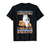 Dunking Cookies Think of You Till Bubbles Stop Value Graphic T-Shirt, Men, Black, S