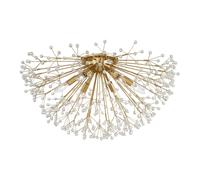 Dunkirk 6 Light Semi Flush - Aged Brass
