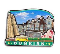 Dunkirk Hauts-de-France France Fridge Magnet Wooden Collection 3D Wood Handmade Travel City Souvenirs Refrigerator Magnet Home Decoration Gift -1302