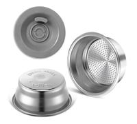 Dunkive 1 Pack 54mm Dual Wall Portafilter Basket Compatible with Breville Espresso Machines BES860XL/11.41, BES870, BES880, BES875, Two Cup Dual Wall Filter Replacement (Single Port,Grey)