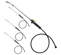 Dunkive 4 Pack Replacement Sprayer Wands with Hoses Compatible with Ryobi 24 Inch Pump Sprayer Part with Adjustable Nozzle Trigger Wand Match 3/8'' Hose Universal Stainless Steel Water Spray Parts