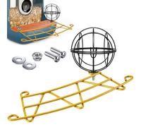 Dunkive Metal Perch Extender & Suet Ball Holder Compatible with Bird Buddy PRO Solar Smart Bird Feeder, Rust-Resistant Outdoor Birds Feeder Accessory, Wider Landing Space, Add On with Screws Included