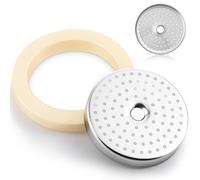 Dunkive Precision Shower Screen with 54mm Silicone Steam Ring, Compatible with Breville Espresso Machines (54mm), Compatible with Bambino/Bambino Plus, Duo Temp Pro, Infuser, Barista Express/Pro/Touch