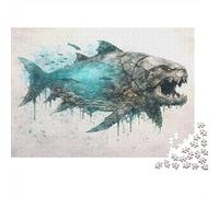 Dunkleosteus The Legacy of Forgotten Beasts 1000-Piece Jigsaw Puzzle for Adults, 38x26cm/1000pcs, Puzzle Gift Idea, Weekend Downtime And Year-Round Leisure