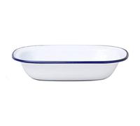 Enamel Pie Dish Roasting Tray Enamel Plate Tray Serving Roaster Casserol Pan (Pie Dish - 26cm)