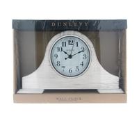 Dunlevy Mantel Clock Quartz Classic Mantle Clock Vintage Arch Top Napoleon Hat Design Battery Operated Freestanding for Home Living Room Desk Table Shelf Bedside Fireplace Office Décor Gift (Cream)