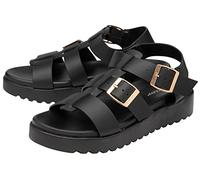 DUNLOP 2023 Ladies Chunky Sole Sandals - Black - UK 5