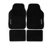 Dunlop 4 Piece Universal Car Mat Set - Black | For various car brands, front and rear