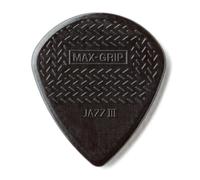 Dunlop 471P3S Max Grip Jazz III Guitar Picks Black 1.38mm x 6