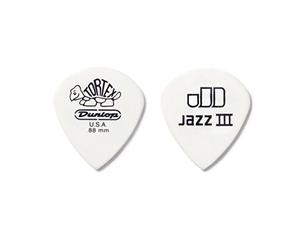 Dunlop 478R1.5 Tortex® White Jazz III, 1.5mm, 72/Bag