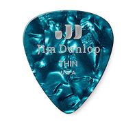 Dunlop 483R11TH Genuine Celluloid, Turquoise Pearloid, Thin, 72/Bag
