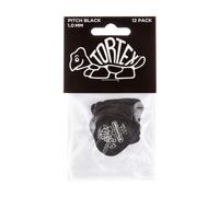 Dunlop 488P10 1.0mm Tortex Pitch Black Guitar Picks 12-Pack