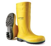 Dunlop Acifort Heavy Duty Full Safety Wellington Boot Yellow 10 (Pair)