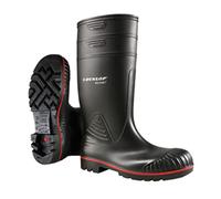 DUNLOP Acifort Heavy Duty - Unisex Knee High Full Safety Waterproof Work Boots, Black, S5 Rated Antistatic and Slip Resistant PVC Wellies with Steel Toecap for Outdoor and Industrial Use - EU47, UK12