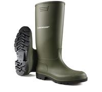 DUNLOP Acifort Heavy Duty Unisex Knee High Full Safety Waterproof Work Boots, Green, S5 Rated Antistatic and Slip Resistant PVC Wellies with Steel Toecap for Outdoor and Industrial Use - EU45, UK10.5