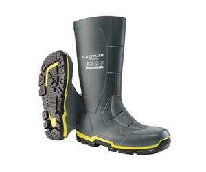 DUNLOP Acifort MetGUARD - Unisex Knee High Full Safety Waterproof Industrial Work Boots, Chemical and Slip Resistant PVC Wellies with Protective Toecap for Outdoor and Construction