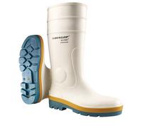 DUNLOP Acifort Tricolour S4 Safety Wellies with Steel Toe, White, UK 6.5