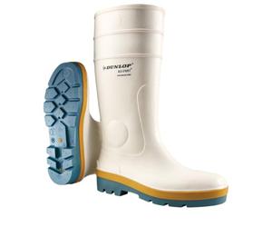 Dunlop Acifort Tricolour S4 Safety Wellies with Steel Toe, White | Unisex Wellington Boots, Waterproof, Oil & Chemical Resistant, Anti-Slip, Lightweight, Leakproof, Antistatic, Food Industry